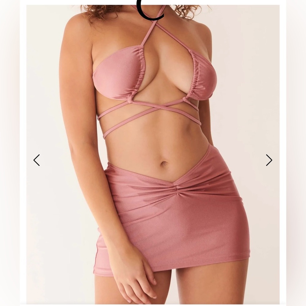 Tropic of C xebe skirt in rose water